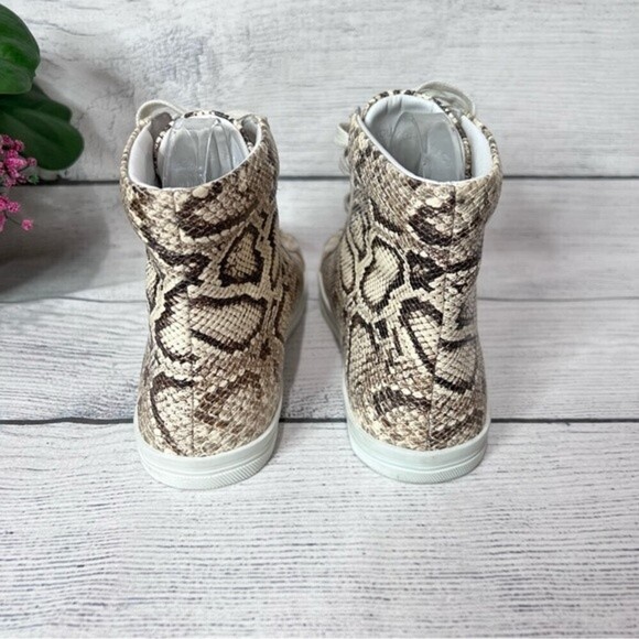 FREDA Salvador Snake Print High Top Lace Up Sneakers Size 8 - Picture 4 of 12